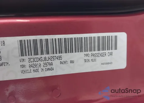 2018 Dodge Charger Daytona 392 Rwd из США, поврежденный, VIN 2C3CDXGJ8JH297495